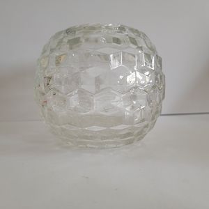 Fostoria American Glass clear glass fairy lamp candle holder